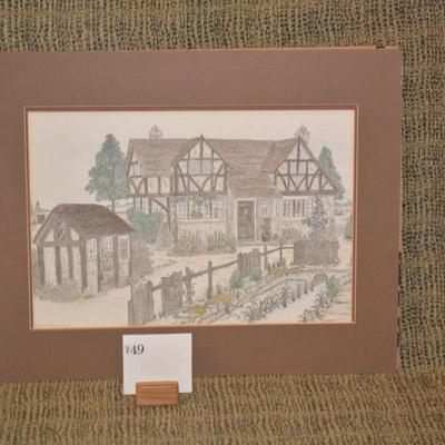 New Signed Print with Matting Lynne Orrach 14/100