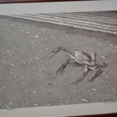 Framed & Matted Ken Schuler Print "Low Tide Encounter" 83/200