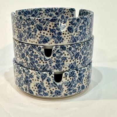 Vintage Hand Painted Porcelain Ashtrays Made in Japan