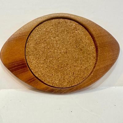 Vintage Hand Carved Japanese Sere Wood Coasters