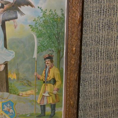 Vintage Lithograph Polish & Russian War "Finis Poloniae"