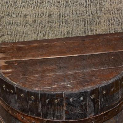 Whiskey Barrel Hutch Handcrafted Bar Shelf 34"x24.5"