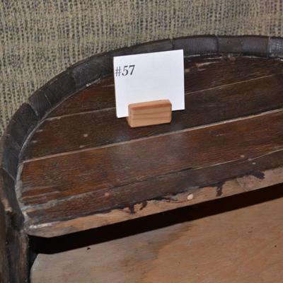 Whiskey Barrel Hutch Handcrafted Bar Shelf 34"x24.5"