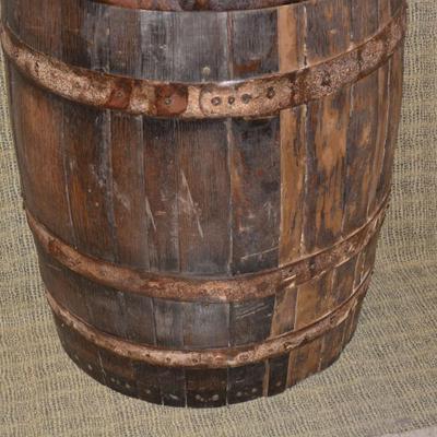 Whiskey Barrel Hutch Handcrafted Bar Shelf 34"x24.5"