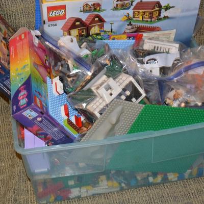 Huge Tub of Misc. LEGO Toys, Box Sets, Instruction Manuals