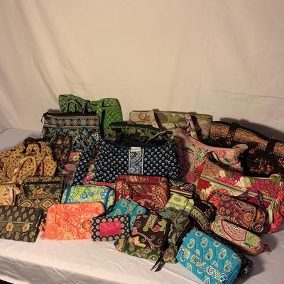 Large Collection of Vera Bradley Handbags, Wallets, & More (PC-HS)