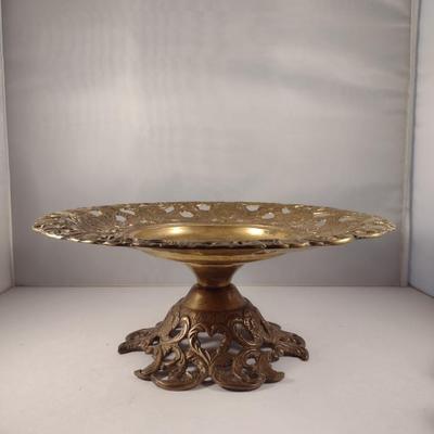 Reticulated Metal Pedestal Bowl