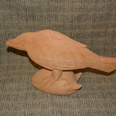 Pacific Northwest Raven and the Whale Wood Carving 19"x12"