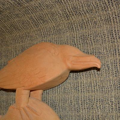 Pacific Northwest Raven and the Whale Wood Carving 19"x12"