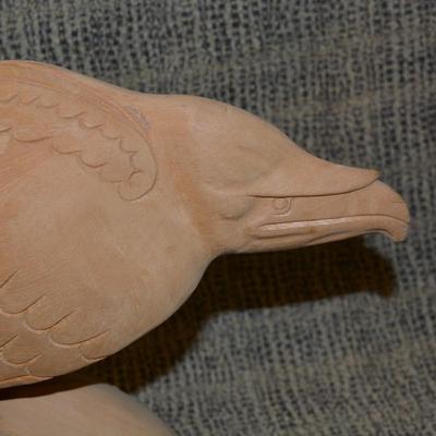 Pacific Northwest Raven and the Whale Wood Carving 19"x12"