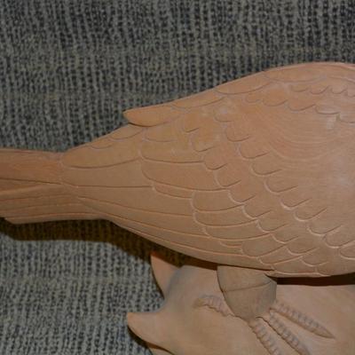 Pacific Northwest Raven and the Whale Wood Carving 19"x12"