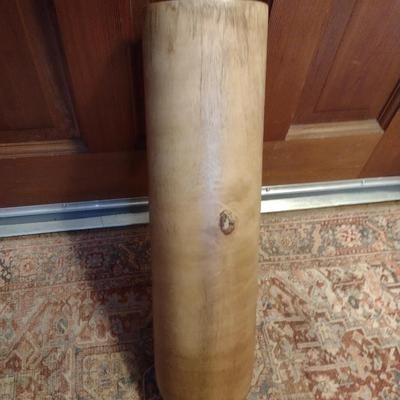 Wooden Cylinder Shaped Vase