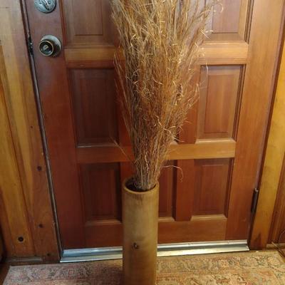 Wooden Cylinder Shaped Vase