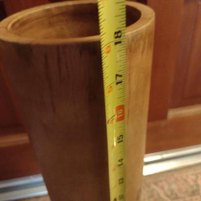 Wooden Cylinder Shaped Vase