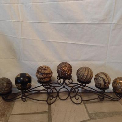 Metal Candelabra with Scroll Design