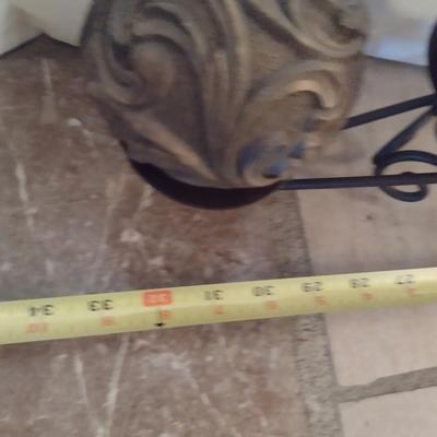 Metal Candelabra with Scroll Design