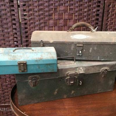 Lot of 3 Vintage Tool Boxes - Craftsman