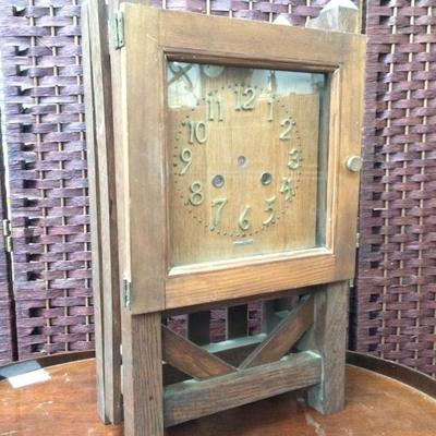 Mission Style Wood Clock