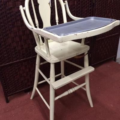 Vintage Highchair with Metal Tray