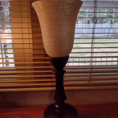 Pair of Table Top Torchiere Style Lamps with Touch On/Off Activation