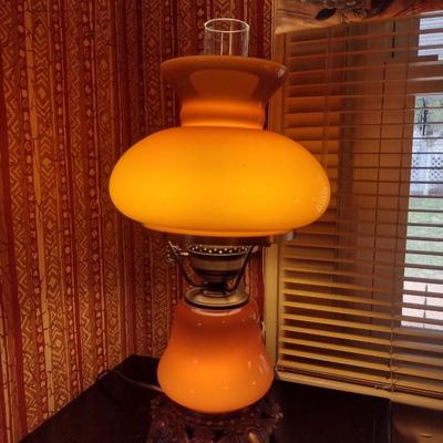Gone with the Wind Style Table Top Hurricane Lamp