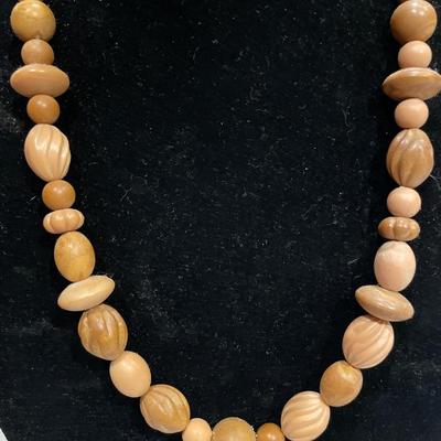 3 wood large bead necklaces