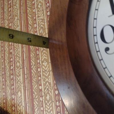 Battery Powered Wood Case Wall Clock