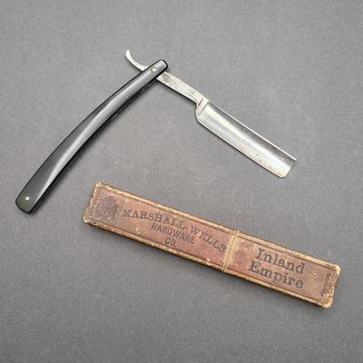 Antique Marshall Wells Barber's Prince Straight Blade Razor