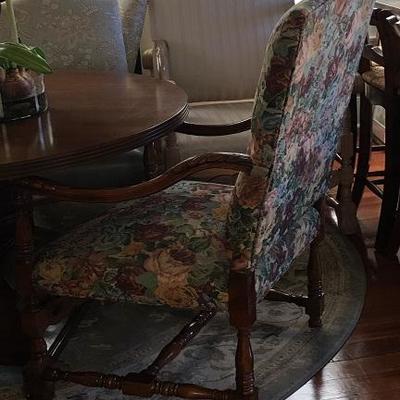 JOB 10.16 DR003 Floral Pink/Brown Arm Chair 