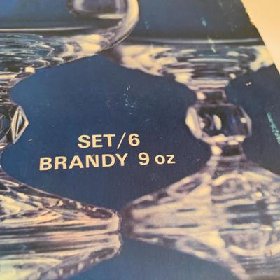 6 VINTAGE Bohemia Crystal Brandy Glasses Claudia by Import Association