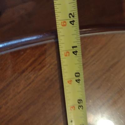 Solid Wood MCM Style Young Hinkle Round Table and Four Chairs