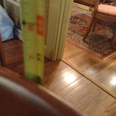 Solid Wood MCM Style Young Hinkle Round Table and Four Chairs