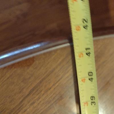 Solid Wood MCM Style Young Hinkle Round Table and Four Chairs