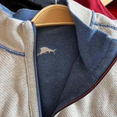 Lot of 10 Tommy Bahama Menâ€™s Half Zip Sweatshirts XL