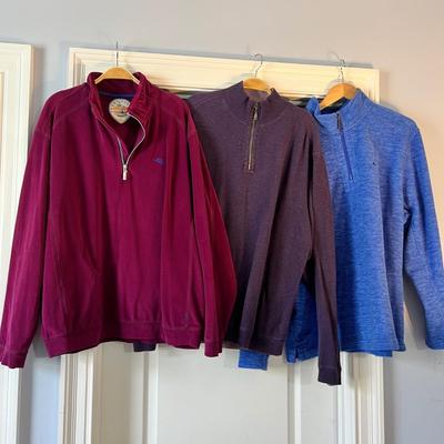Lot of 10 Tommy Bahama Menâ€™s Half Zip Sweatshirts XL