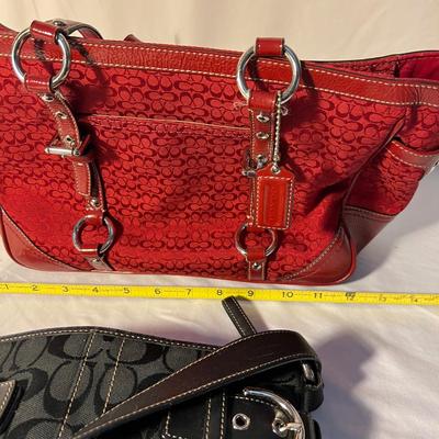 Pair of Signature Coach Logo Purses (PC-RG)