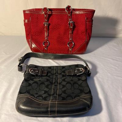 Pair of Signature Coach Logo Purses (PC-RG)