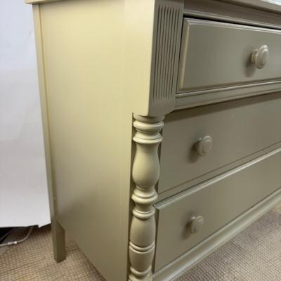 838 Vintage Four Drawer Painted Dresser