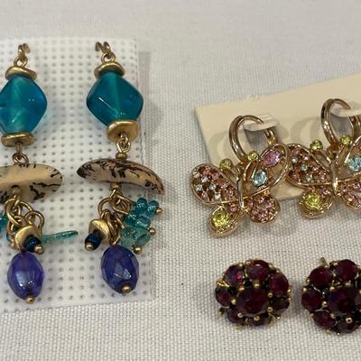 3 sets of fun earrings