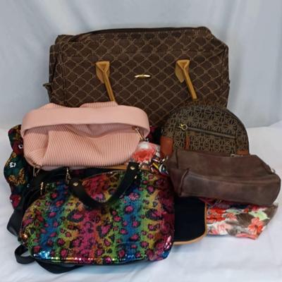 Mixed Lot of Handbags Ranging In Size and Colors