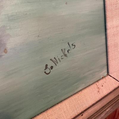 Oil on Canvas Floral Painting Signed "J Nickels"