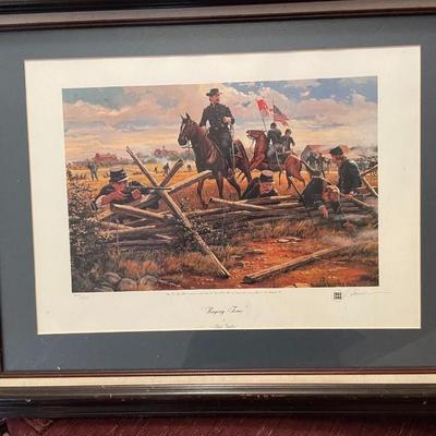 "Buying Time" Civil War Framed Print; "Dale Gallon" Signed and Numbered