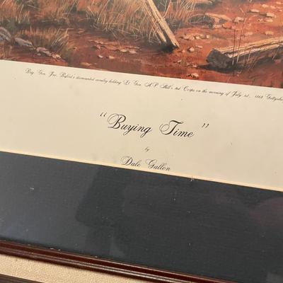 "Buying Time" Civil War Framed Print; "Dale Gallon" Signed and Numbered