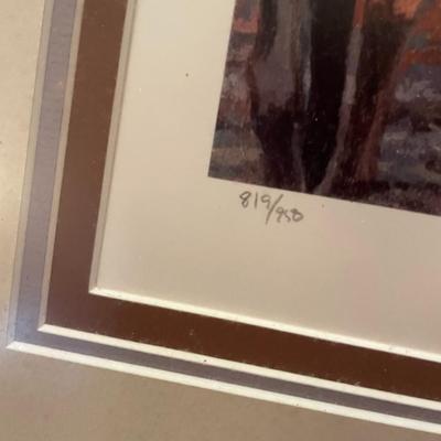 "Sabers and Roses' Framed Civil War Print; Signed and Numbered by Dale Gallon
