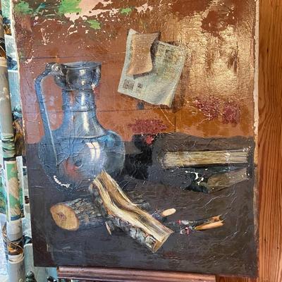 Oil on Canvas Still Life Painting Signed "Mantanan" ?