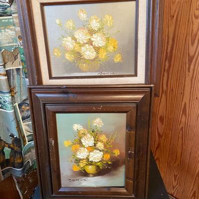 Oil on Canvas Framed Paintings Lot of 2 Signed "Robert Cox"