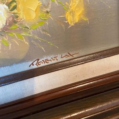 Oil on Canvas Framed Paintings Lot of 2 Signed "Robert Cox"