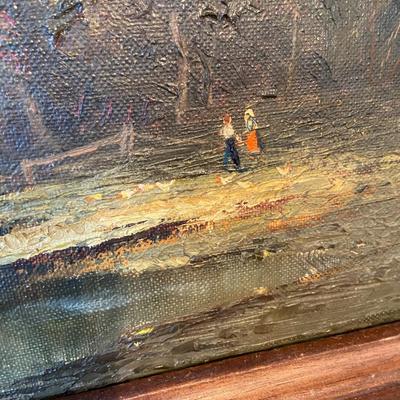 Oil on Canvas Painting Signed