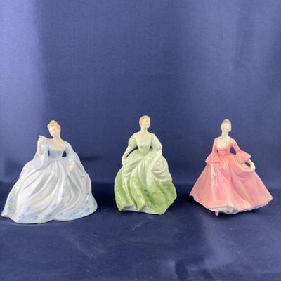 853 Three Coalport Porcelain Lady Figures