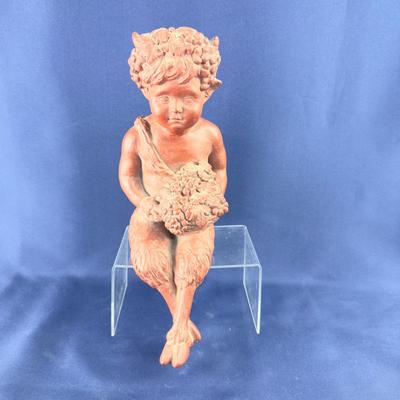 856 Mythical Terracotta Pan Figure - Cherub With Cloven Feet